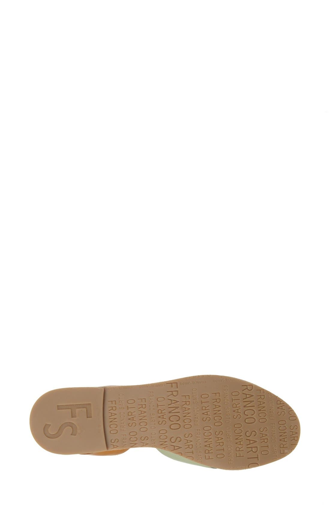 'Vivace' Leather d'Orsay Flat, Alternate, color, NEW MINT/ TAN
