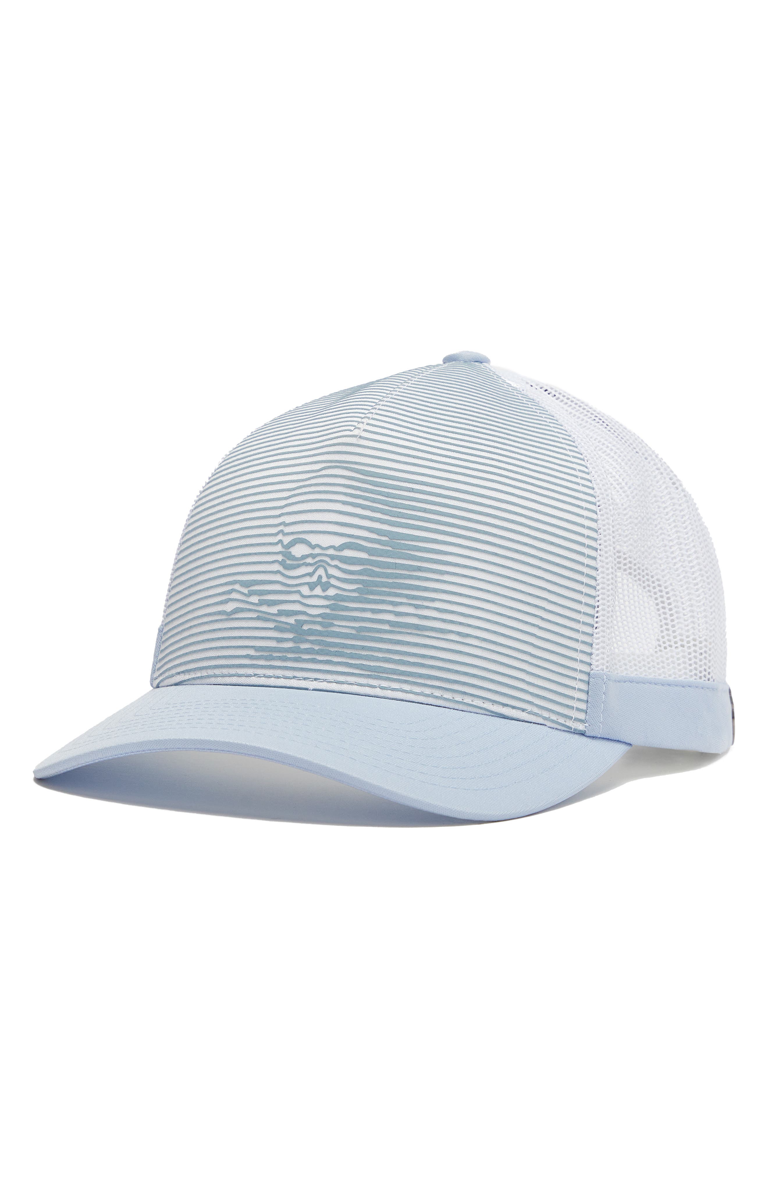 G/fore 3d Skull Mesh Trucker Hat In Drizzle