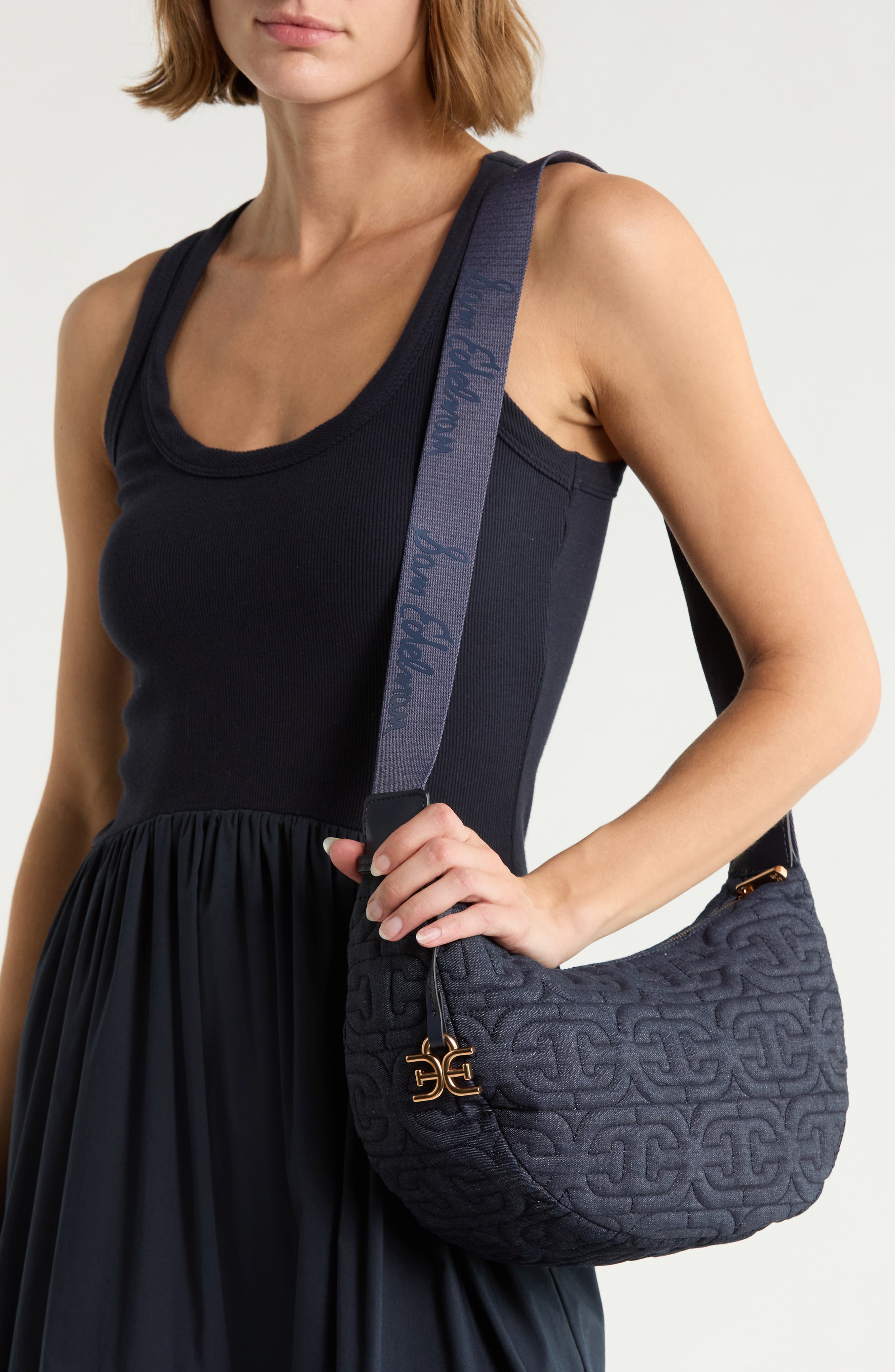 Ethyl Crescent Sling Crossbody Bag, Alternate, color, NAVY
