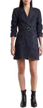Cinq à Sept Jenessa Belted Denim Blazer Dress