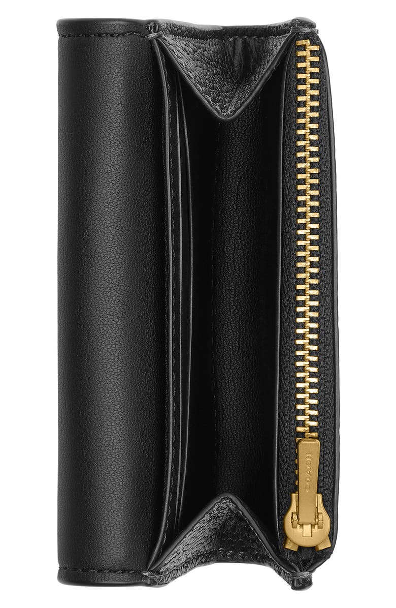 COACH Essential Leather Card Holder, Alternate, color, B4/Black