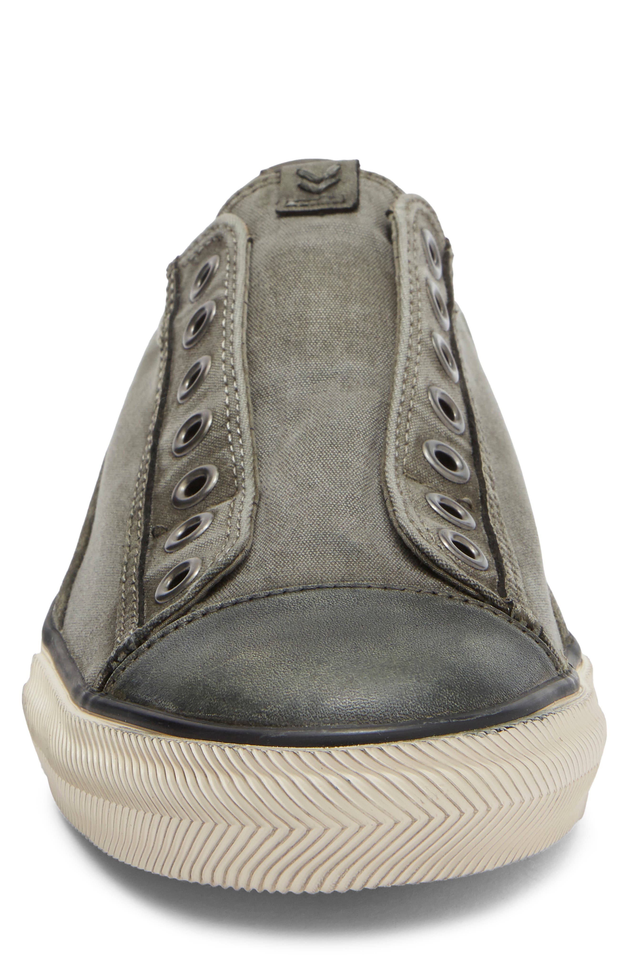 John Varvatos Classic Laceless Low Sneaker, Alternate, color, Stone Grey