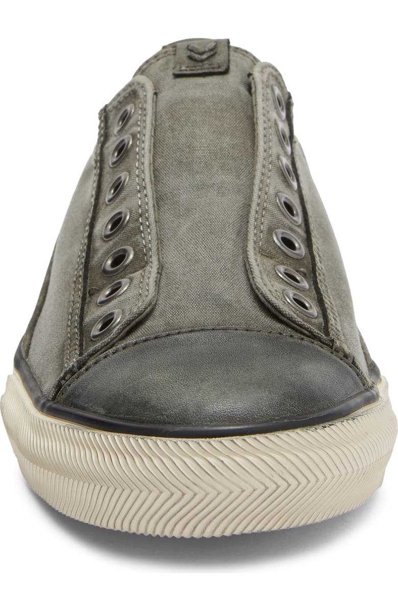 John Varvatos Classic Laceless Low Sneaker, Alternate, color, Stone Grey