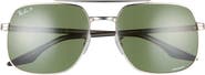 Ray-Ban 59mm Polarized Aviator Sunglasses