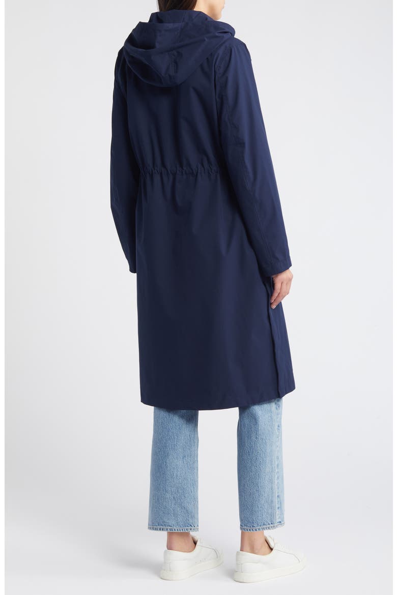 Longline Hooded Jacket, Alternate, color, NAVY
