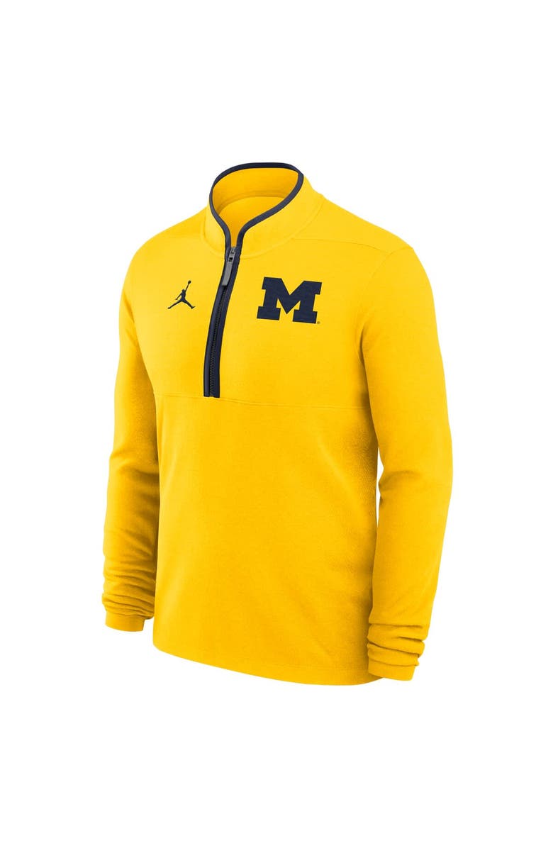 Jordan Brand Men's Jordan Brand Maize Michigan Wolverines Victory Half-Zip Sweatshirt, Alternate, color, 