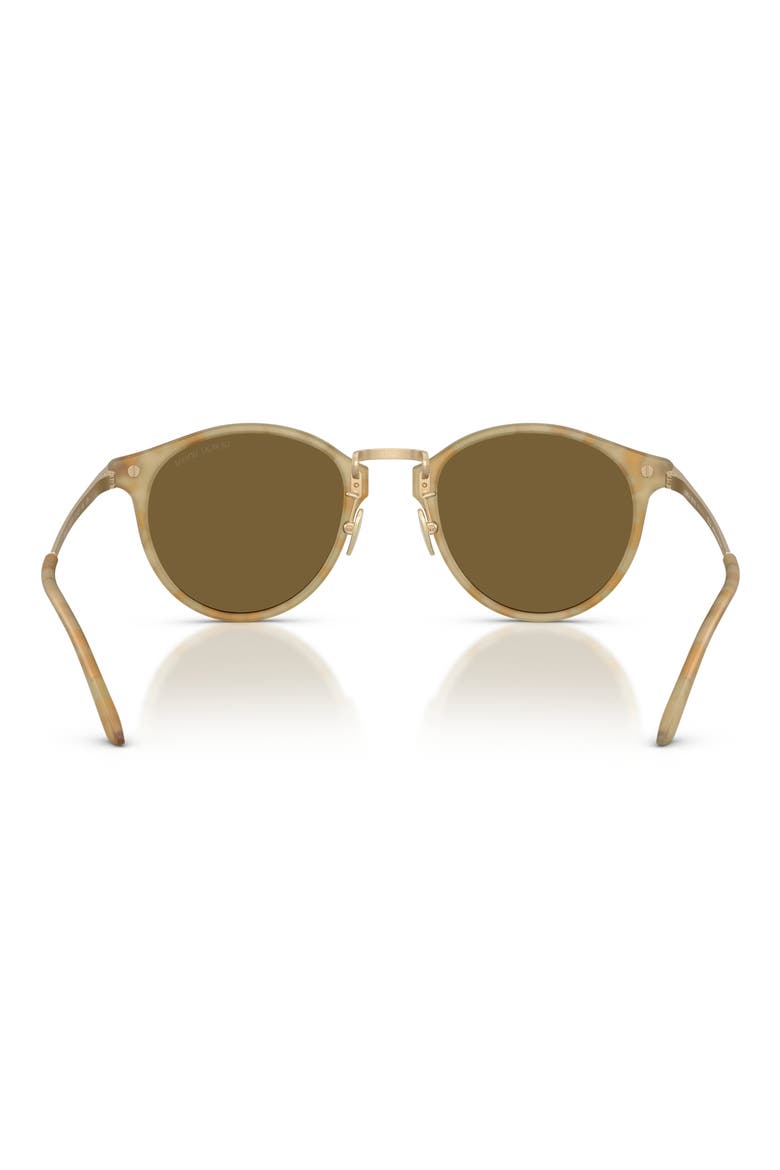 51mm Round Sunglasses, Alternate, color, MATTE BEIGE HAVANA / OLIVE