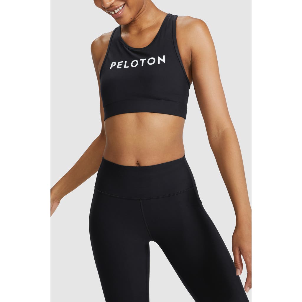 Peloton Cadent High Neck Racerback Bra In Black