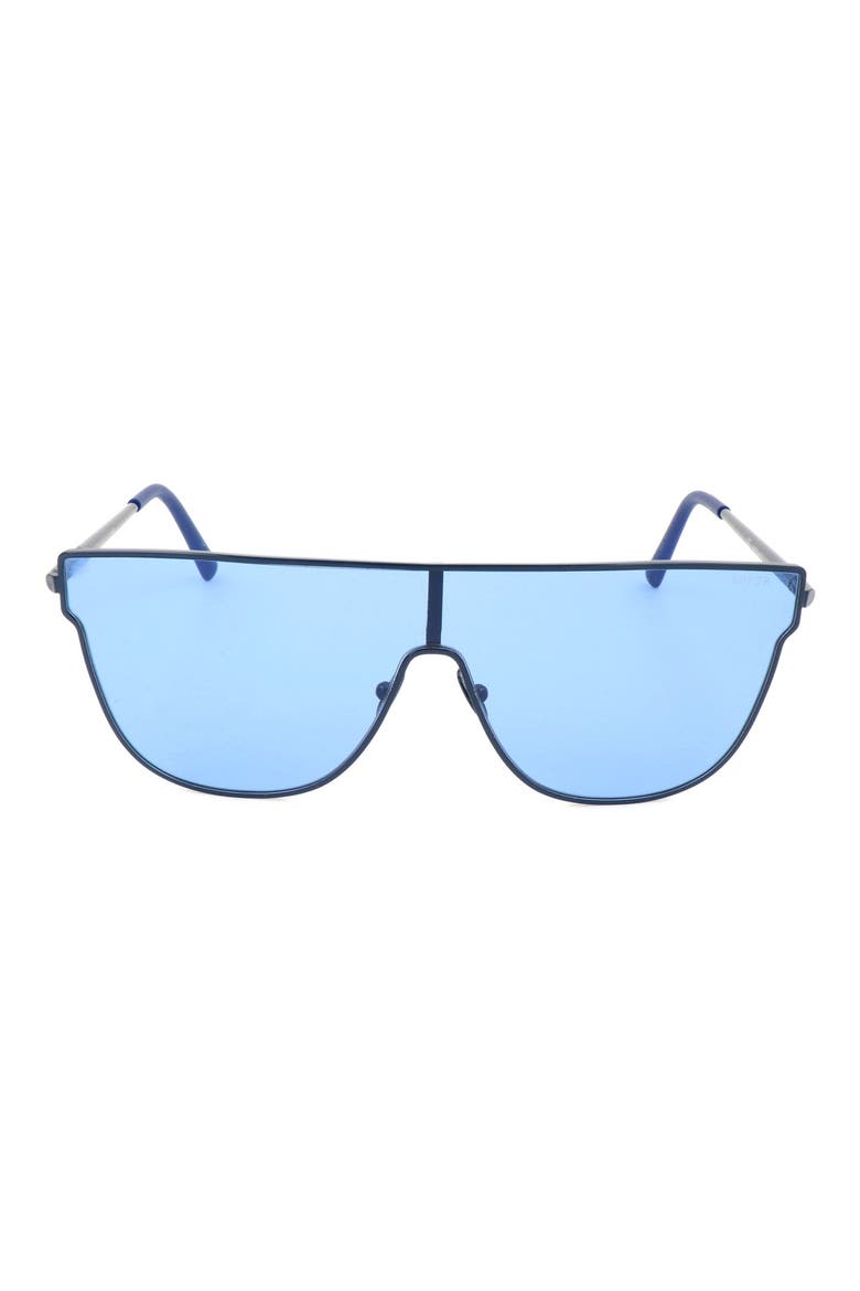 63mm Mask Square Sunglasses, Main, color, BLUE