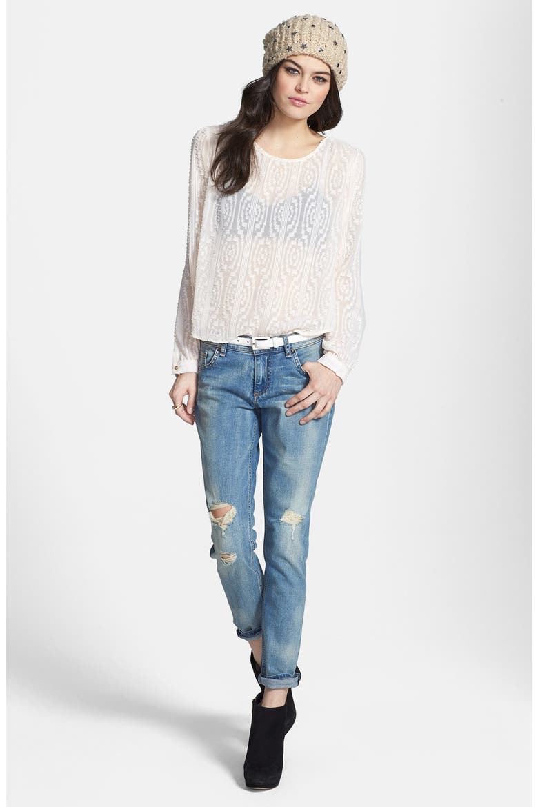 'Sloan' Destroyed Skinny Jeans, Alternate, color, MARMI