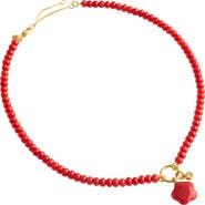Madewell Puffy Flower Beaded Charm Necklace