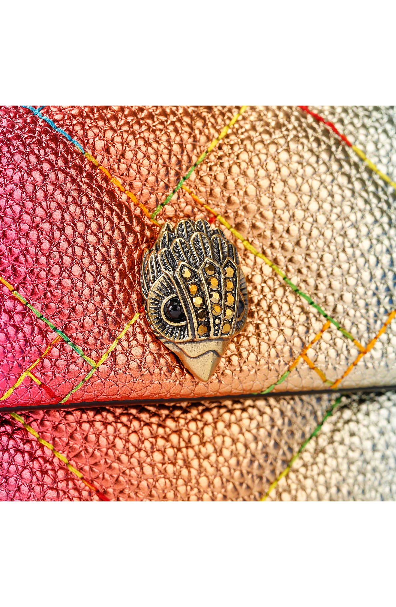 Kurt Geiger London Pickle Quilted Metallic Leather Shoulder Bag, Alternate, color, Other