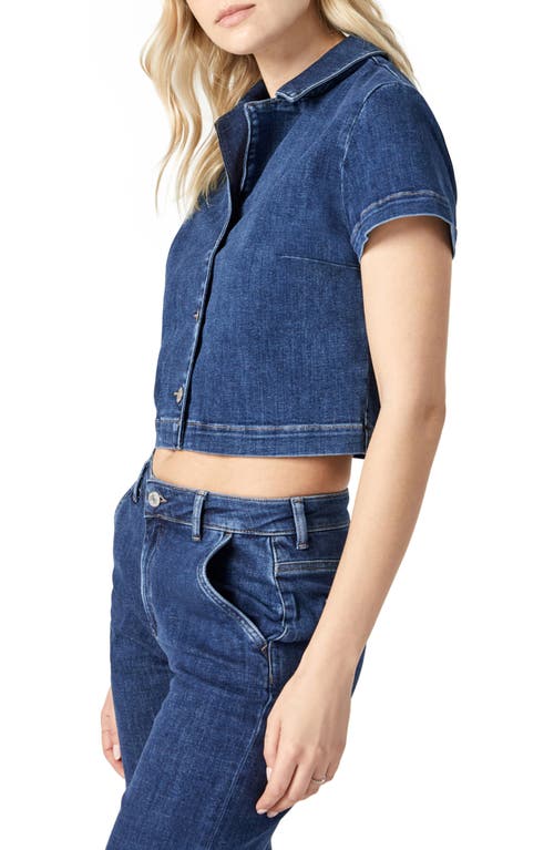 Mavi Jeans Keyla Crop Denim Shirt In Blue