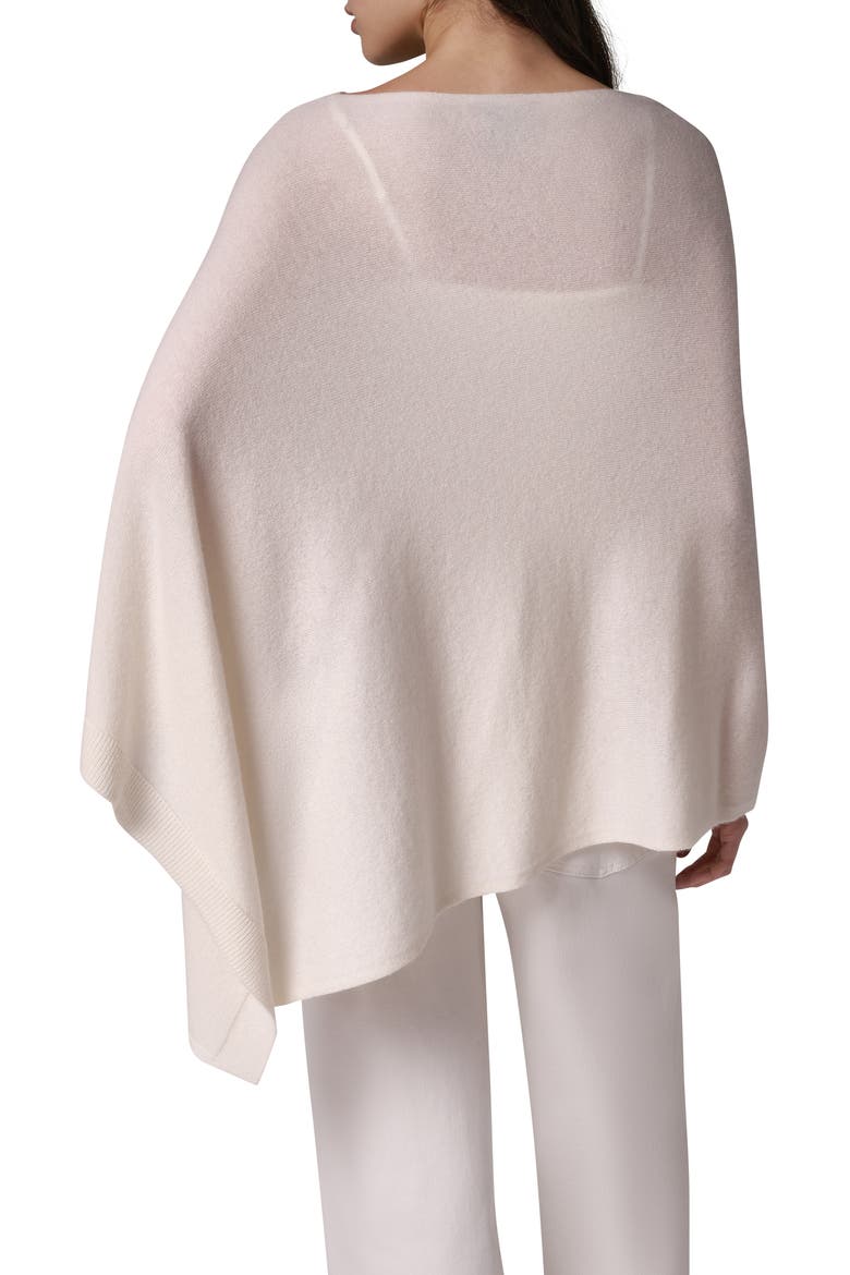 Asymmetric Wool & Cashmere Poncho, Alternate, color, CREAM