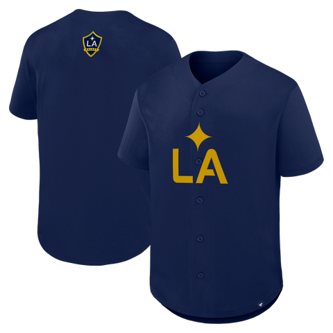 Men's Fanatics Navy LA Galaxy Maximum Intensity Button-Up Jersey