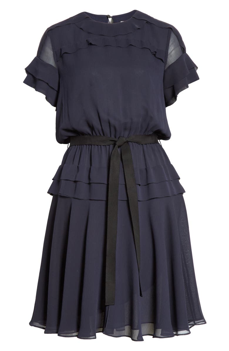 JASON WU GREY Jason Wu Ruffle Crinkled Chiffon Dress, Alternate, color, 