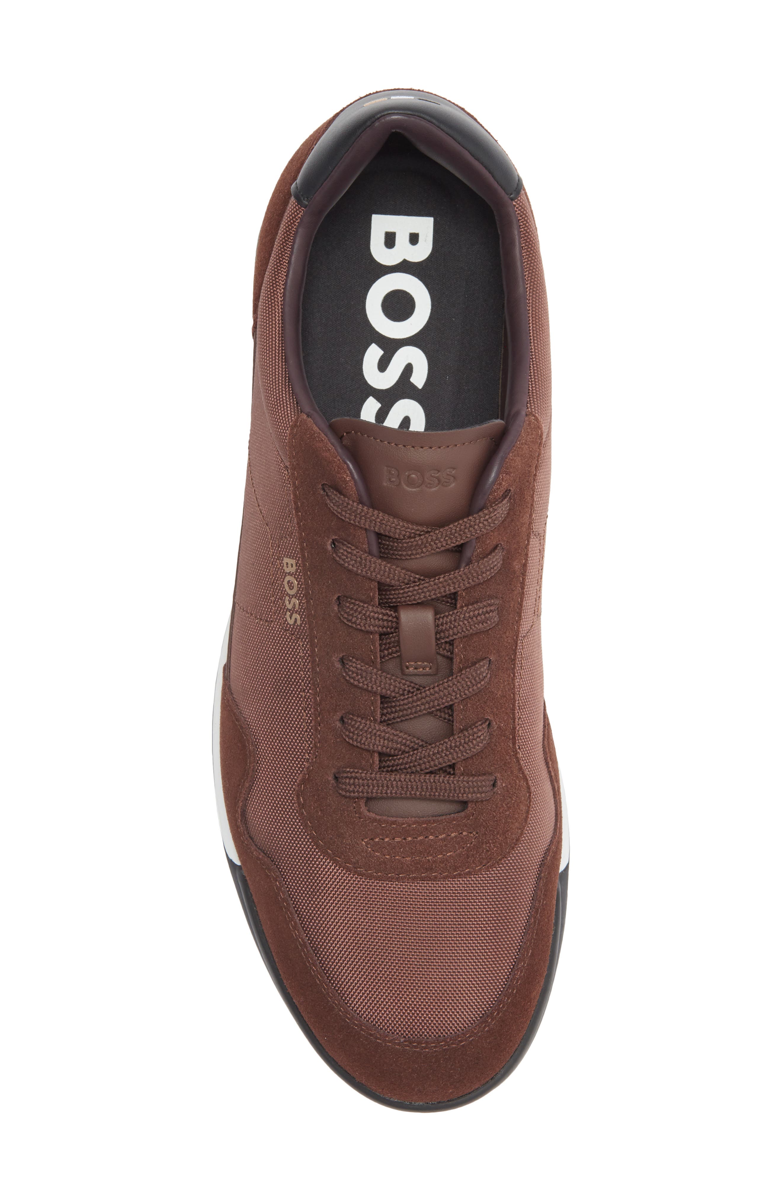 BOSS Titanium Low Top Sneaker, Alternate, color, Dark Red