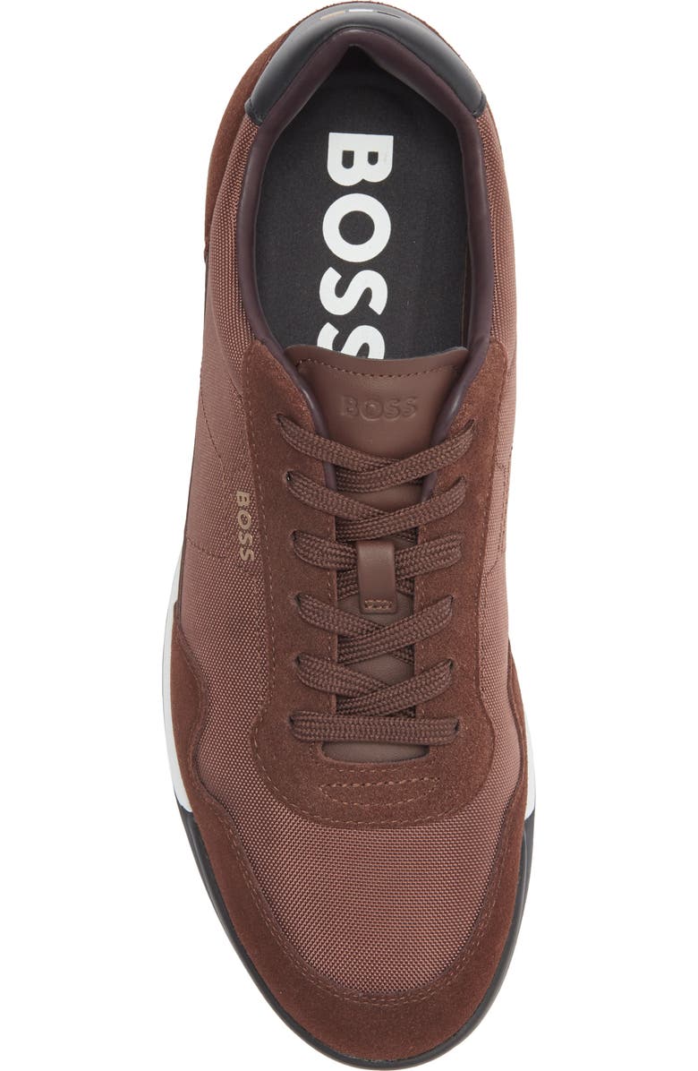 BOSS Titanium Low Top Sneaker, Alternate, color, Dark Red