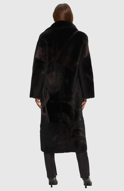 Gorski Shearling Lamb Coat With Intarsia In Multi