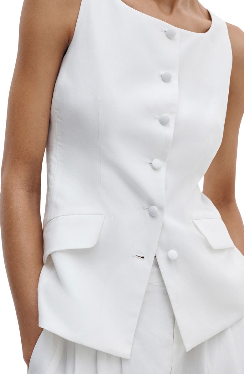 rag & bone Lola Boat Neck Vest, Alternate, color, White