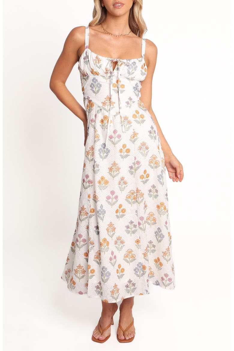 Lorelei Floral Embroidered Maxi Sundress, Main, color, MULTI FLORAL
