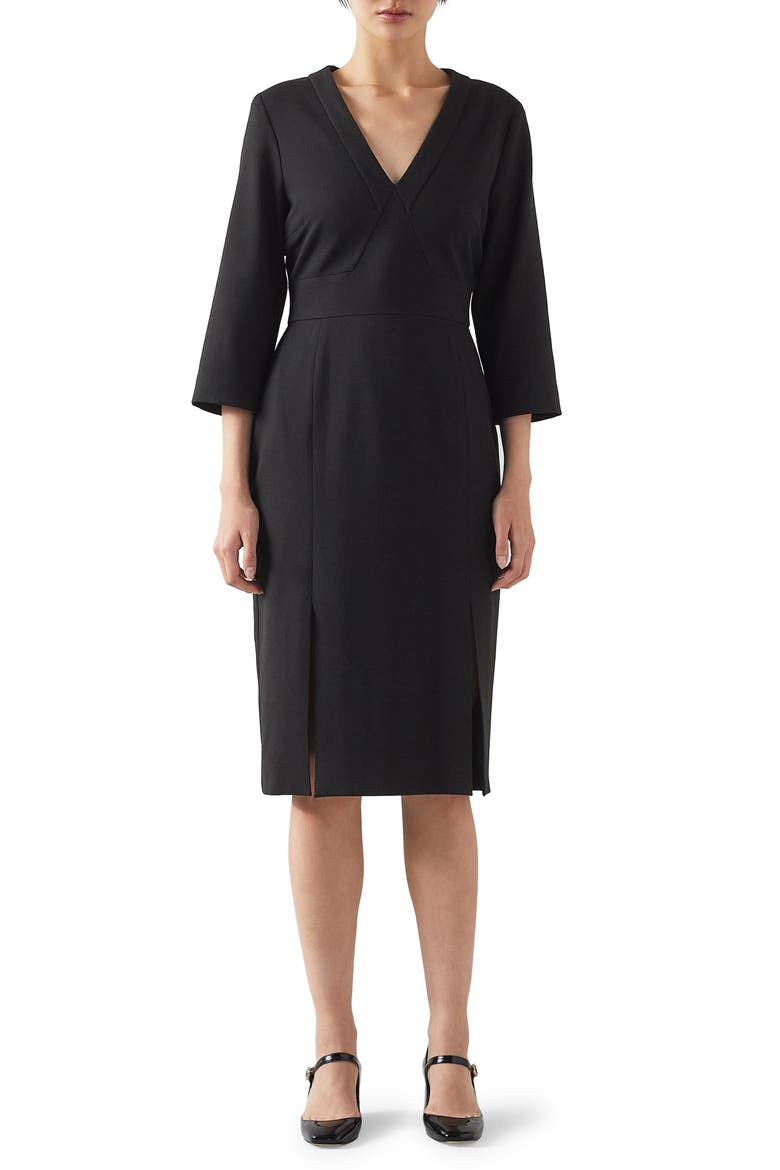 Sky Sheath Dress, Main, color, BLACK