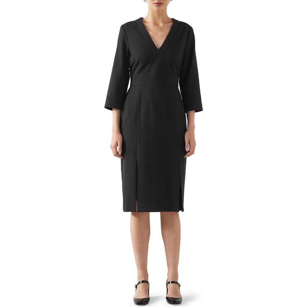 Lk Bennett Sky Sheath Dress In Black