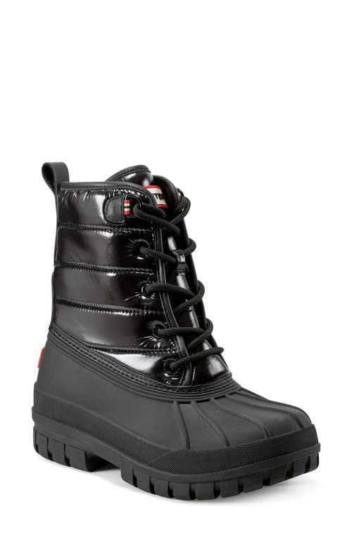 Hunter Stanly Insulated Waterproof Duck Boot in Black 