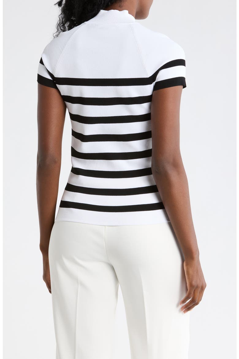 Stripe Raglan Sleeve Knit Top, Alternate, color, SKY WHITE/ NOIR