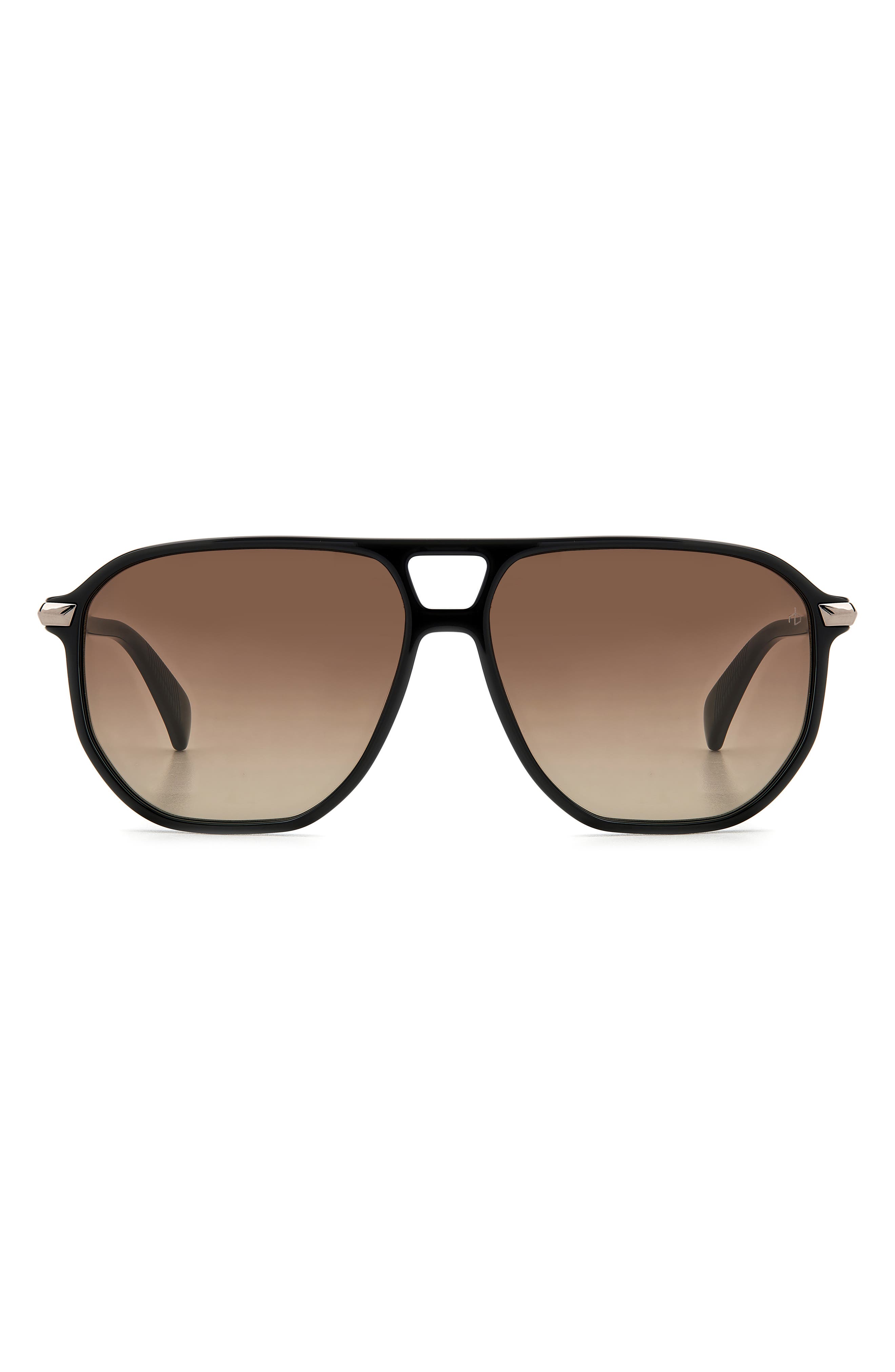 rag & bone 58mm Rectangular Sunglasses