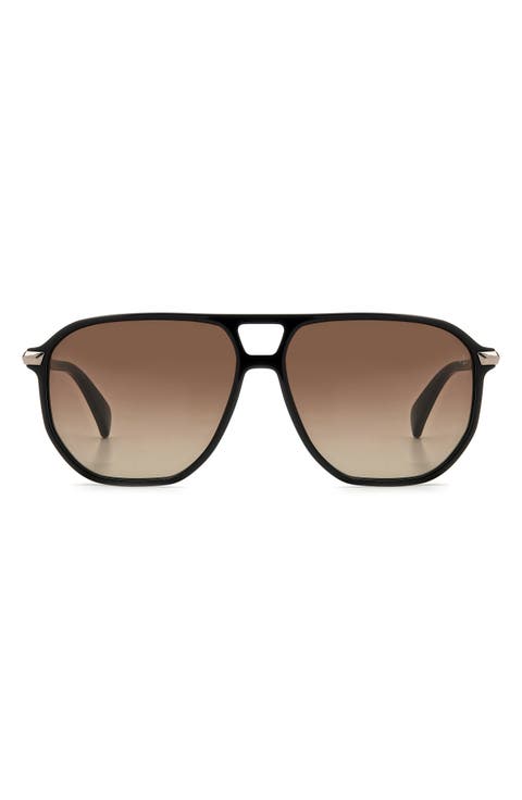 58mm Rectangular Sunglasses