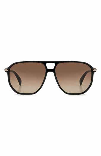 rag & bone 58mm Rectangular Sunglasses