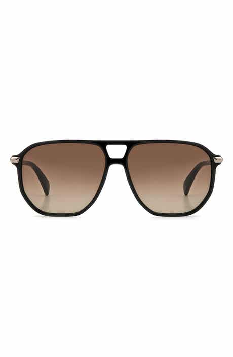 rag & bone 58mm Rectangular Sunglasses