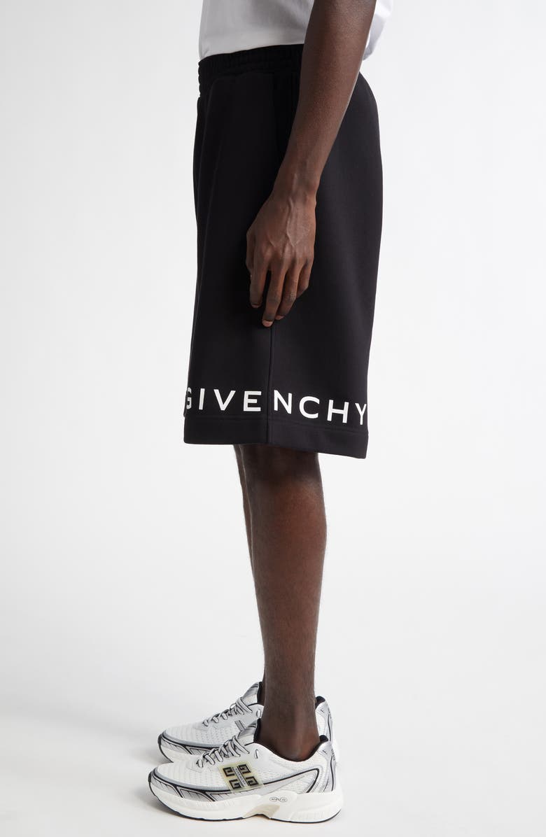 Givenchy Logo Boxy Fit Cotton Fleece Sweat Shorts, Alternate, color, 