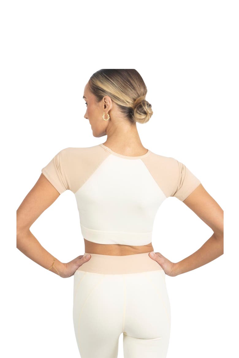 Sienna Color Block Activewear Top, Alternate, color, BEIGE
