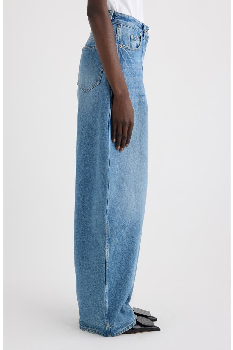 Le de-Nîmes Ovalo Wide Leg Jeans, Alternate, color, BLUE/ TABAC