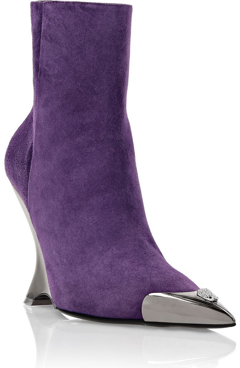 PHILIPP PLEIN Suede Boots Wedge Women, Main, color, Purple