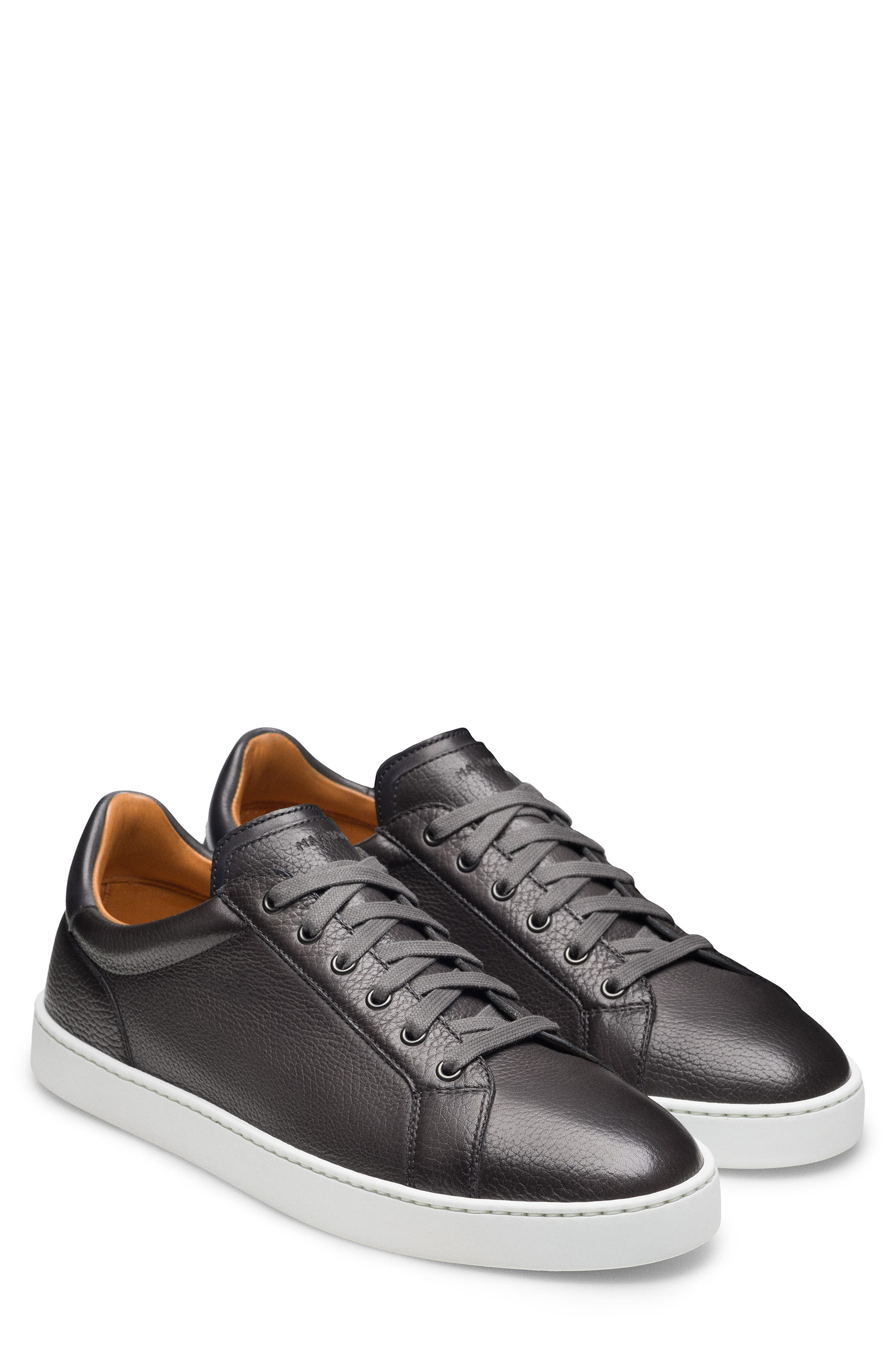 Magnanni Cote Lo Leather Sneaker, Main, color, Grey