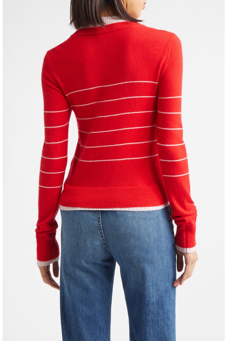 Vernon Wool & Cashmere Twinset, Alternate, color, ROUGE