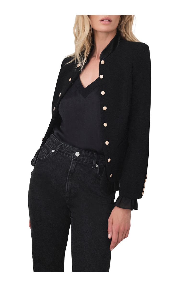 MINT VELVET Military Wool Blend Jacket, Alternate, color, Black