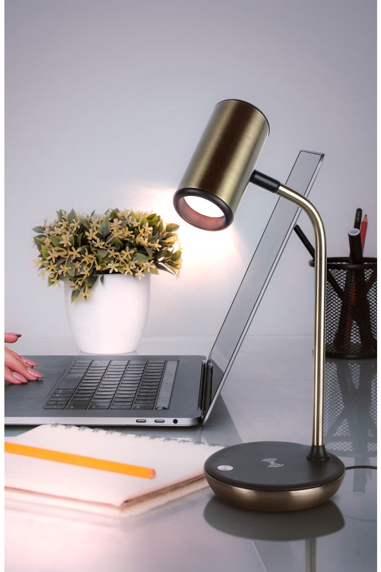 Ezra LED Table Lamp, Alternate, color, BRASS