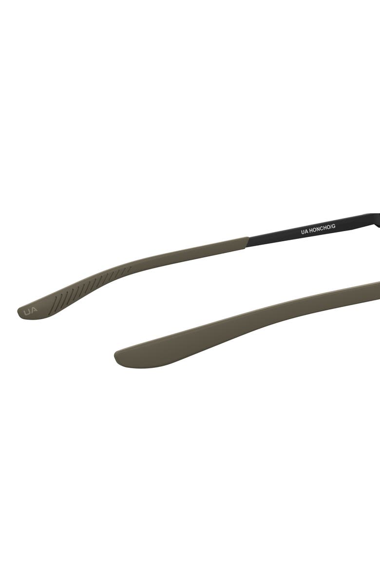 Under Armour Honcho 60mm Aviator Sunglasses, Alternate, color, Matte Black Green
