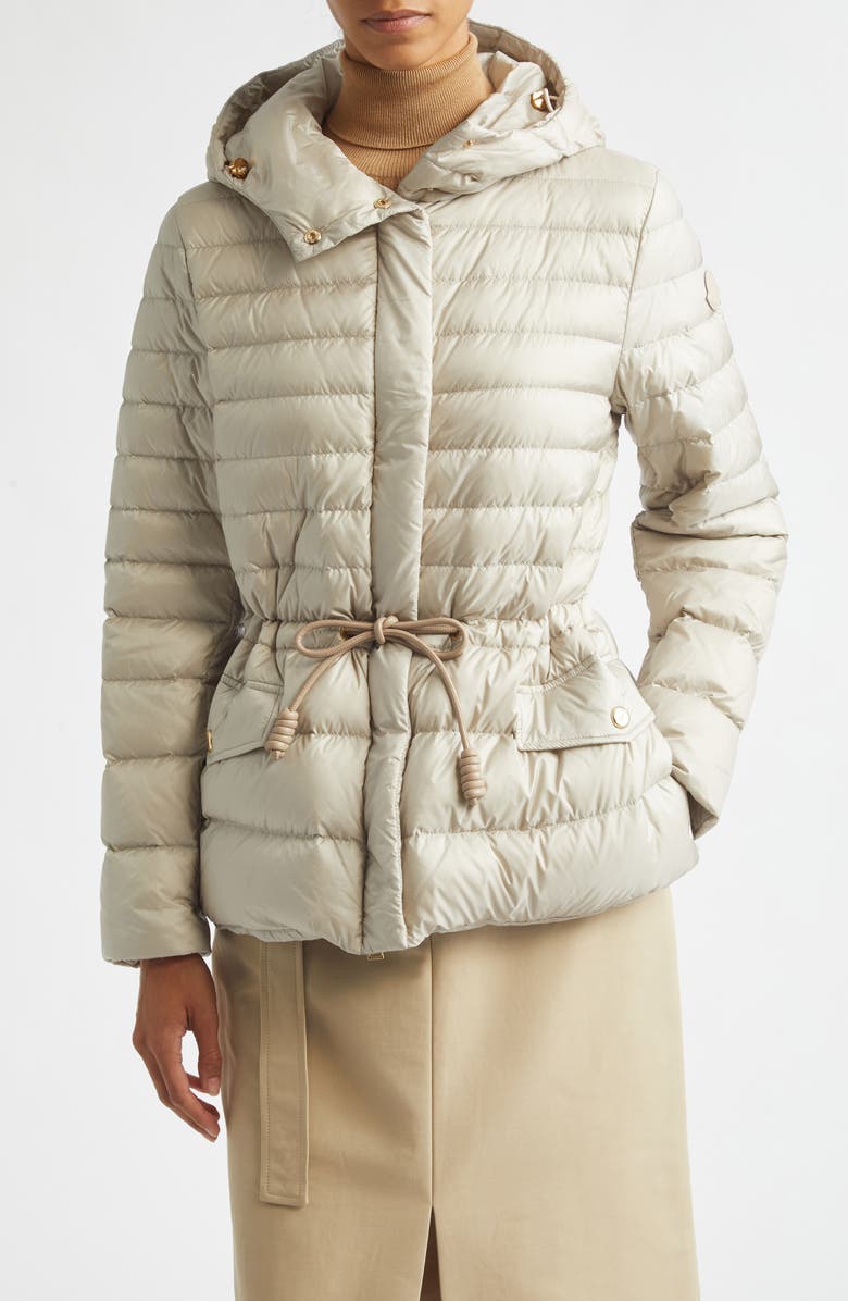 Moncler Raies Quilted Down Puffer Jacket, Main, color, Beige