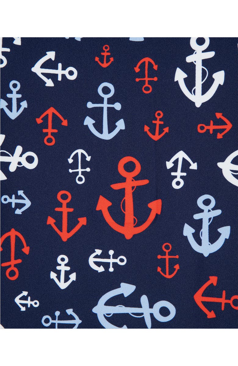 Little Me Long Sleeve UPF 50+ One-Piece Rashguard Swimsuit, Alternate, color, Blue