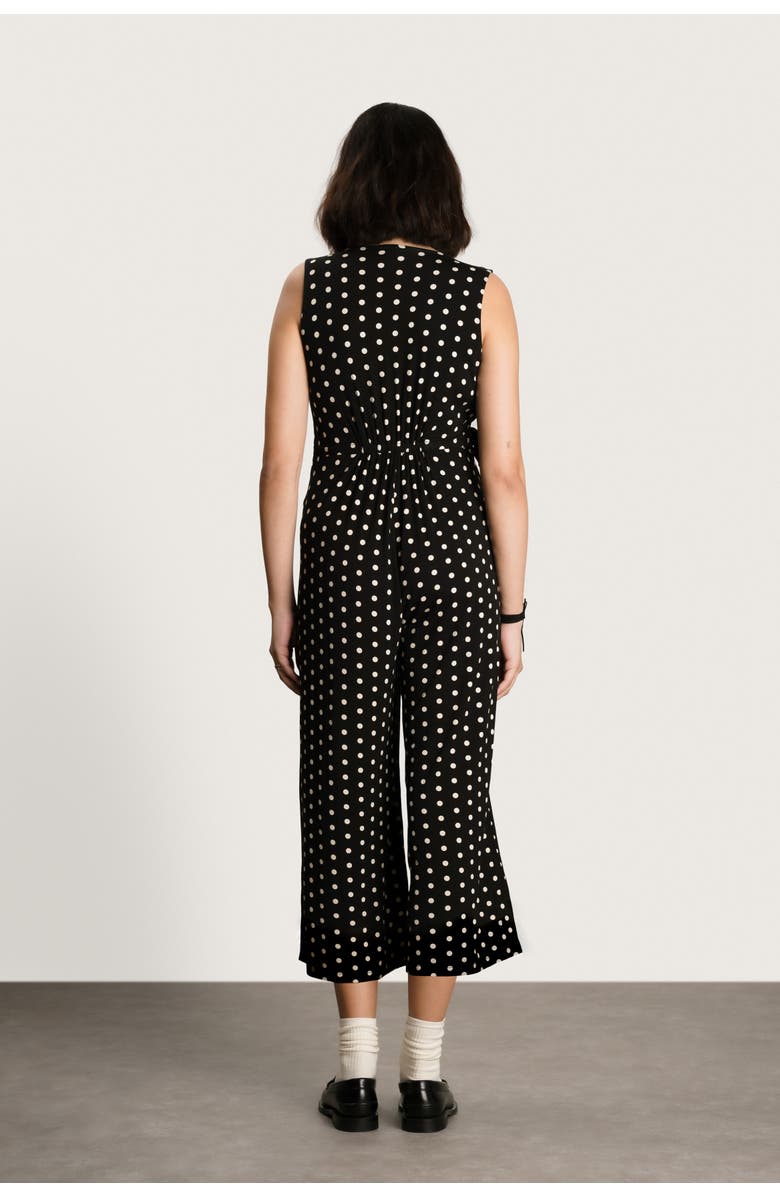 Nom Maternity Francesca Maternity & Nursing Cropped Jumpsuit, Alternate, color, Polka Dot Black