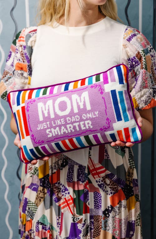 Furbish Mom Rules Needlepoint Pillow In Multi