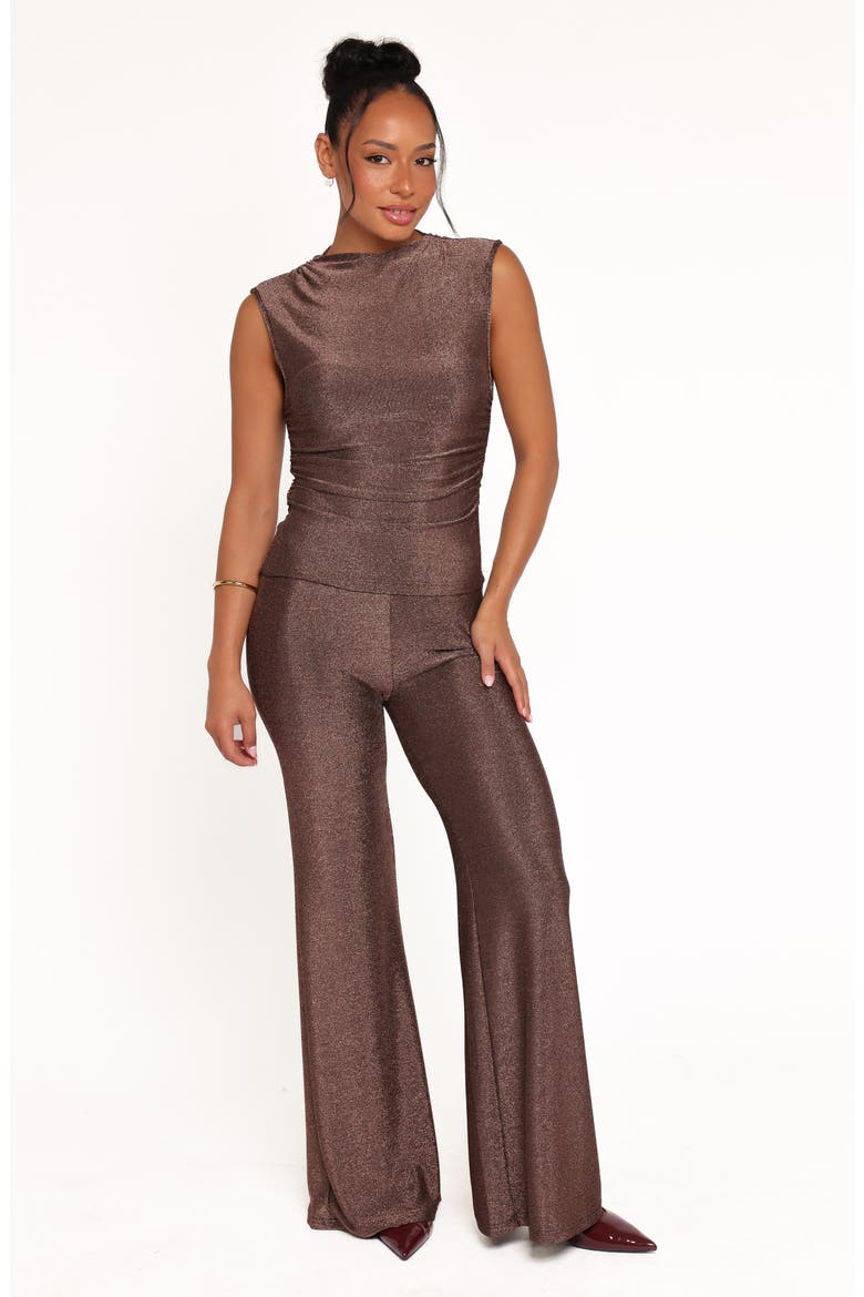 Nissa Metallic Sleeveless Top, Alternate, color, BRONZE