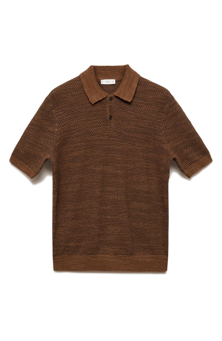 MANGO Structured Knit Polo, Alternate, color, 