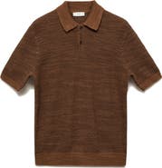 MANGO Structured Knit Polo