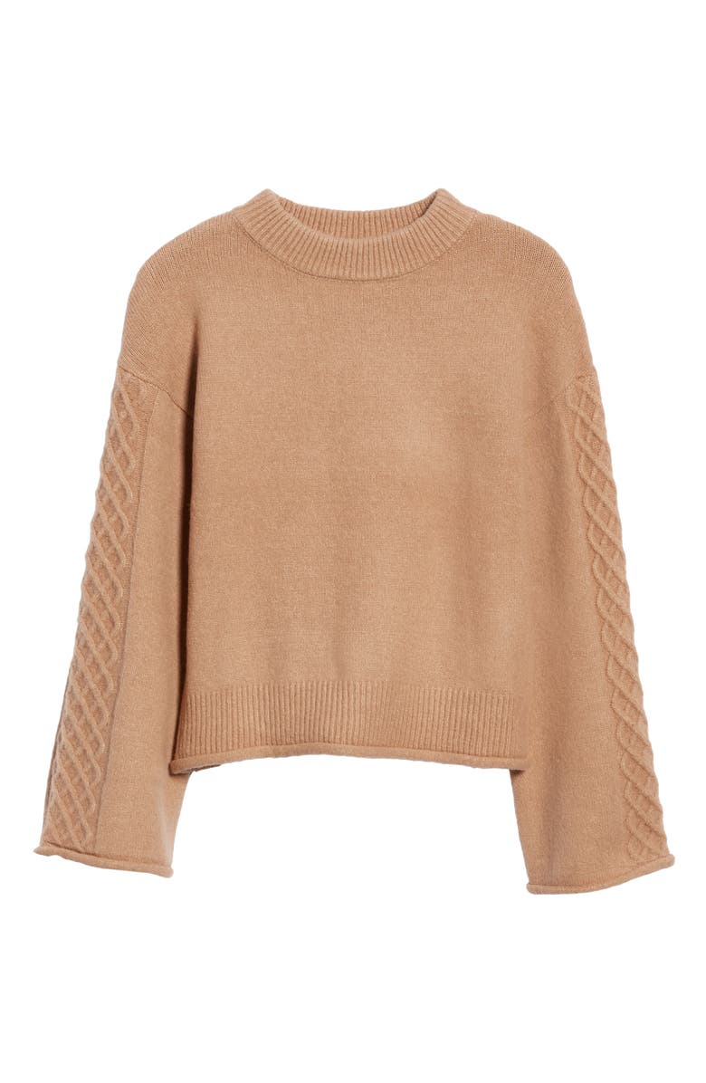 Love By Design Lattice Sleeve Sweater, Alternate, color,